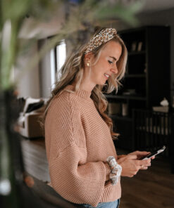 Alternative view of Haarband - Bandeau Normaal "Satin Leopard"