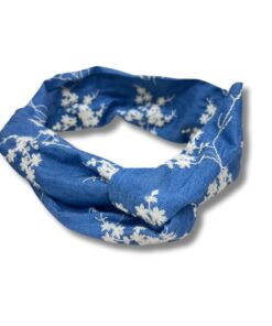 Haarband - Bandeau Normaal "Embroidery Jeans" - Blauw
