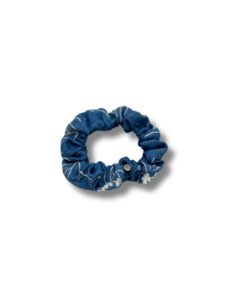 Scrunchie Mini "Embroidery Jeans"- Blauw