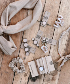 Alternative view of Scrunchie Maxi "Stripes Sand"