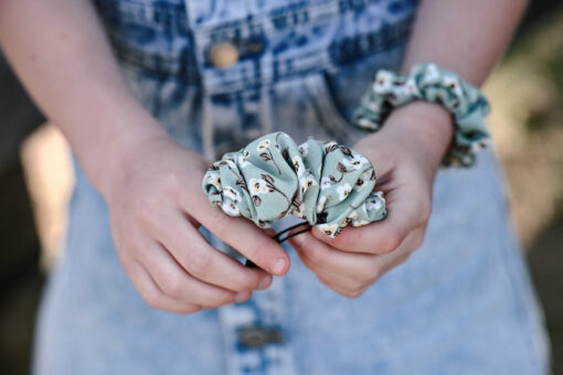 Scrunclip "Mint Flower"
