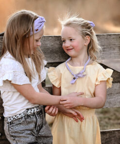 Alternative view of Scrunchie Mini "Stripes Lila"