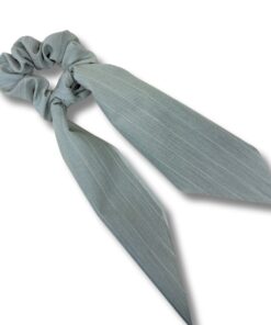 Scrunchie met lint  "Stripes Mint"