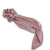 Scrunchie met lint  "Stripes Rose"