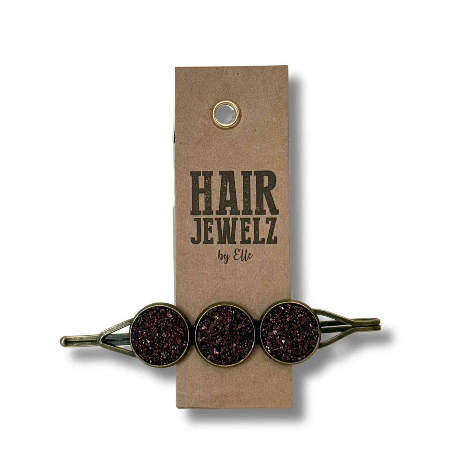 Colourclip Triple "Glitter Glow Brown"