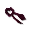 Scrunchie met lint mini "Padded Burgundy"