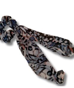 Scrunchie met lint  "Midnight Blue"