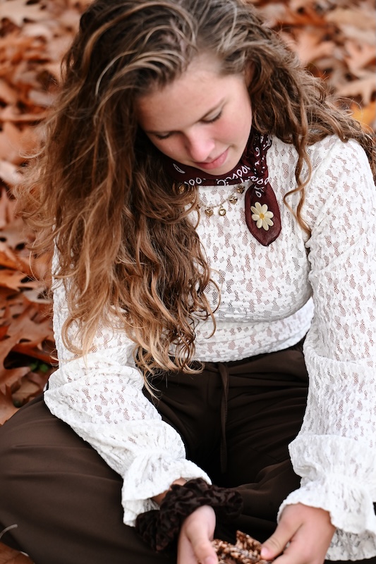 Bandana sjaal "Dark Brown" - Afbeelding 7